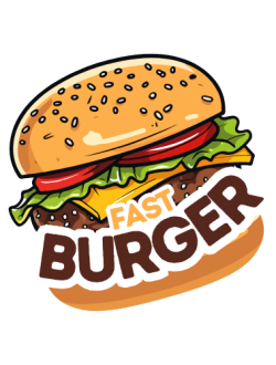 Logo Fast Burger avec le fond transparent